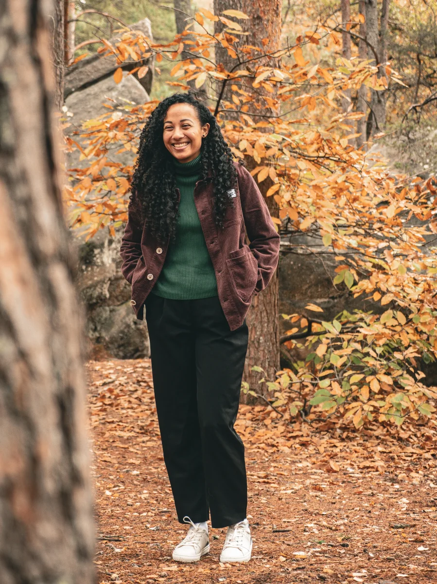 VESTE WORKER CÔTELÉ CHOCOLAT – Image 3