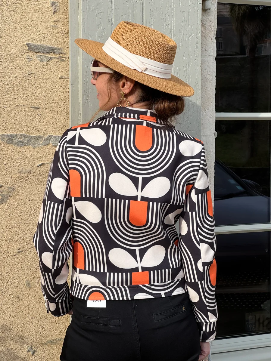 Veste SEVENTIES n°182 orange Hippocampe – Image 6