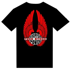 T-Shirt "Chopper Power Fuck Stock" BIKE OLD VINTAGE DESIGN