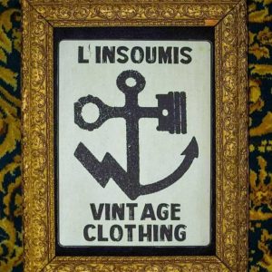 Backpatch "L'Insoumis Vintage Clothing" signé par PUNK AND COTON (2ND nom)