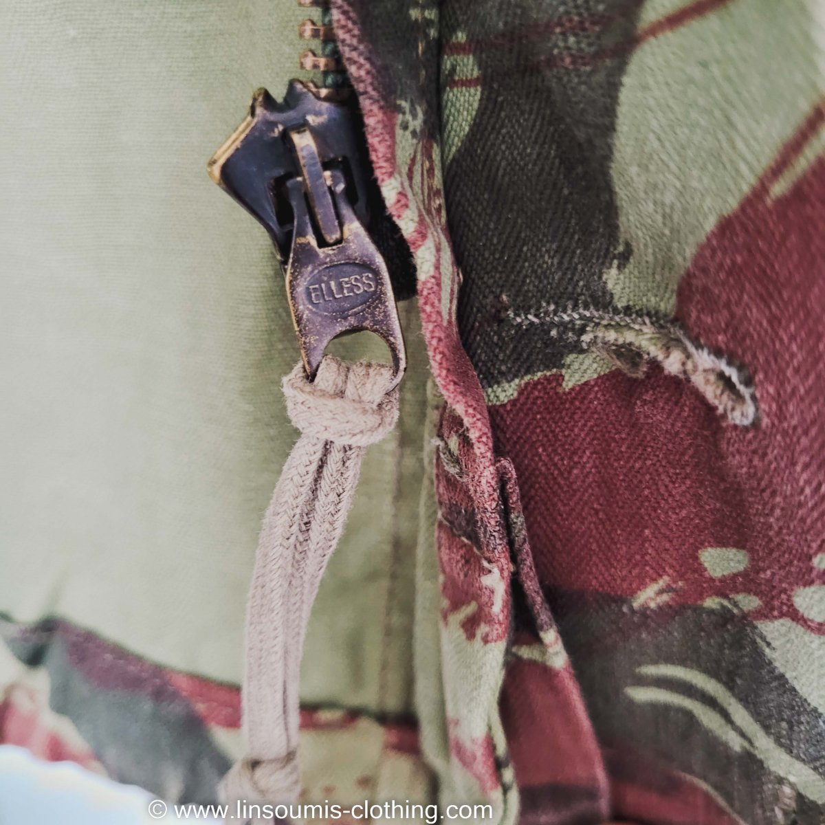 Rare french lizard camo paratrooper 1947 to 1956 jacket / Rare veste para 47/56 français Indochine – Image 7