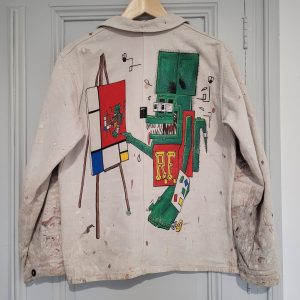 In loving memory of ED "Big Daddy" Roth handpainted french workwear jacket Rat Fink painter