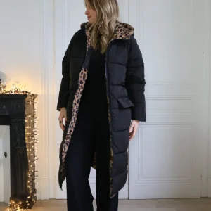 Doudoune réversible intérieur léopard