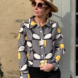 Veste SEVENTIES n°182 moutarde Hippocampe