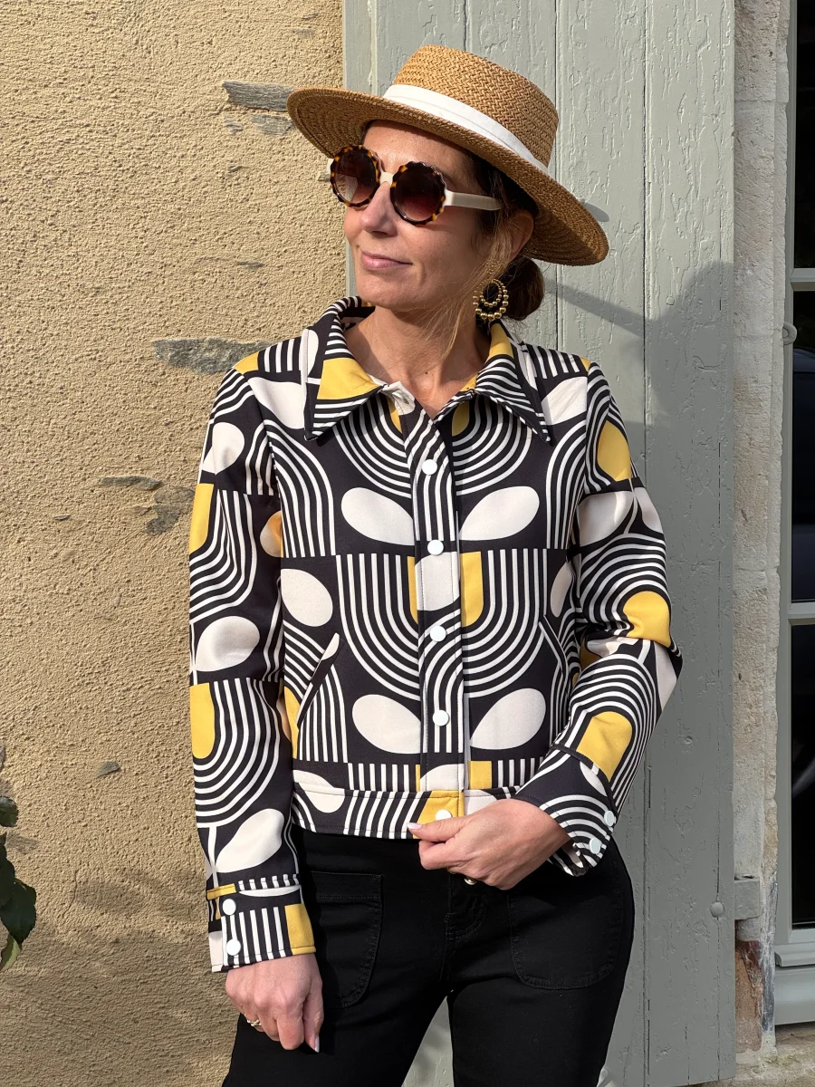 Veste SEVENTIES n°182 moutarde Hippocampe – Image 2