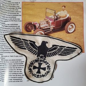Patch Brodé "Eagle" in memeory to Ed Roth EN VIEUX TISSU COTON