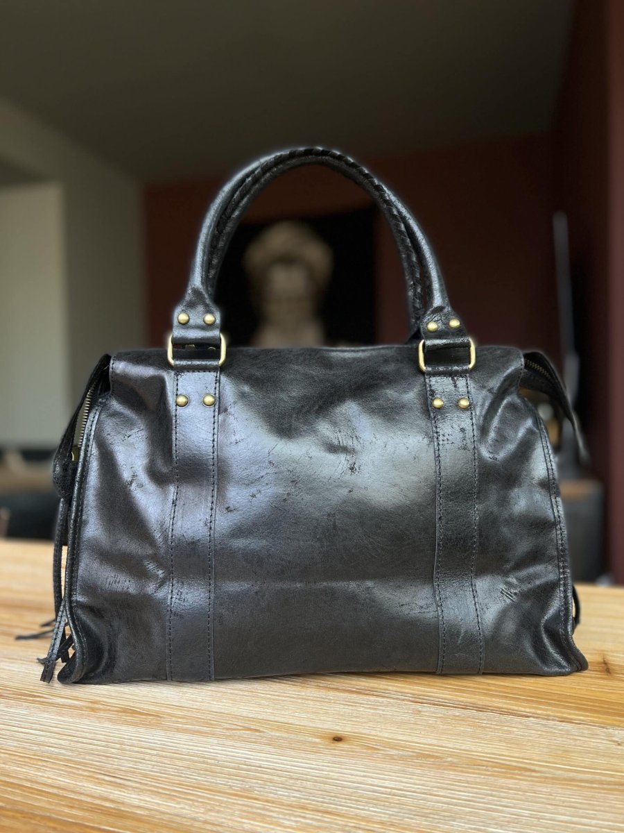 Grand sac MIA noir usé – Image 5