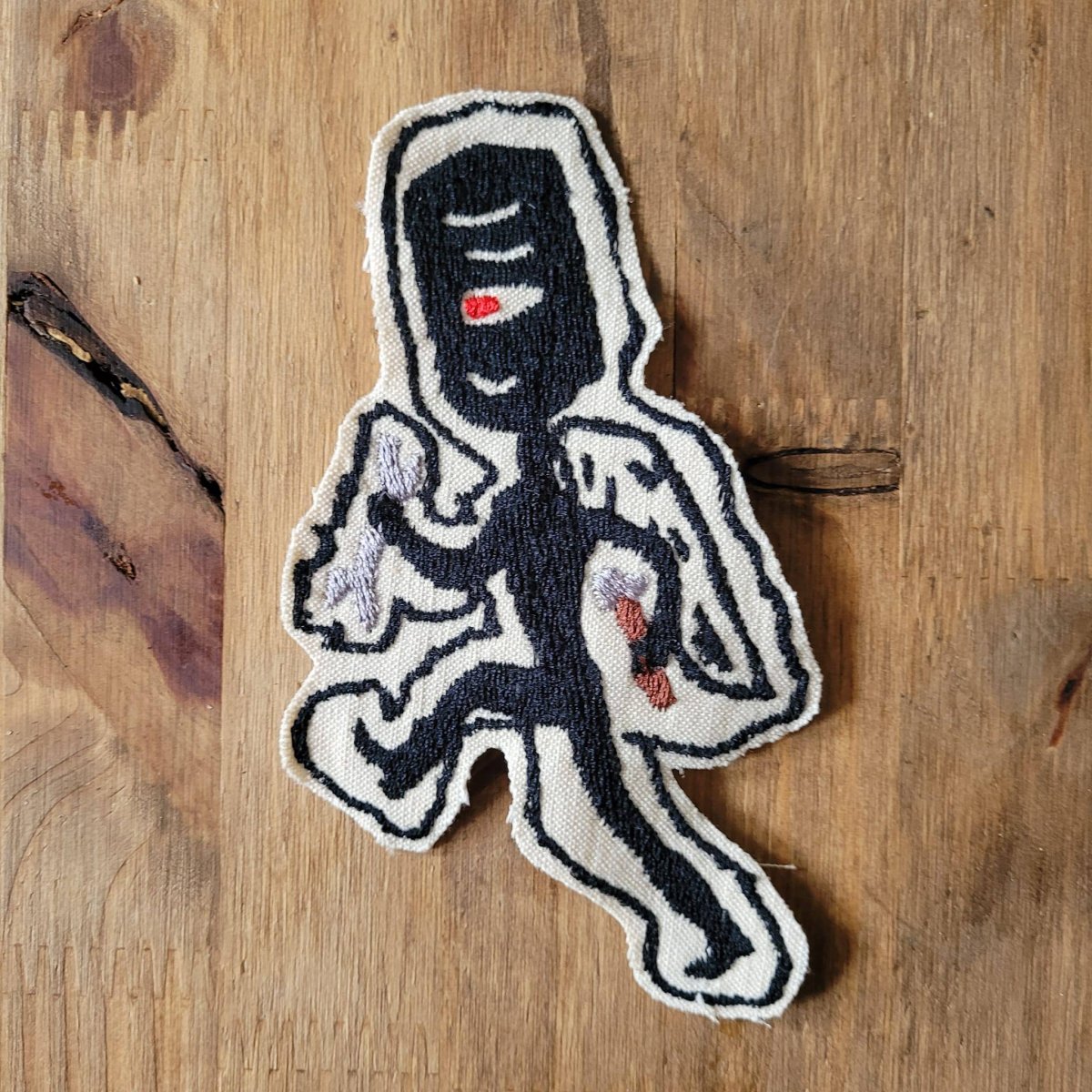 Patch Brodé "Piston worke"r EN VIEUX TISSU COTON – Image 4