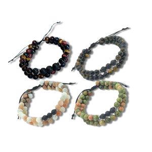 Bracelet diffuseur d&rsquo;huiles essentielles double rang collection authentik