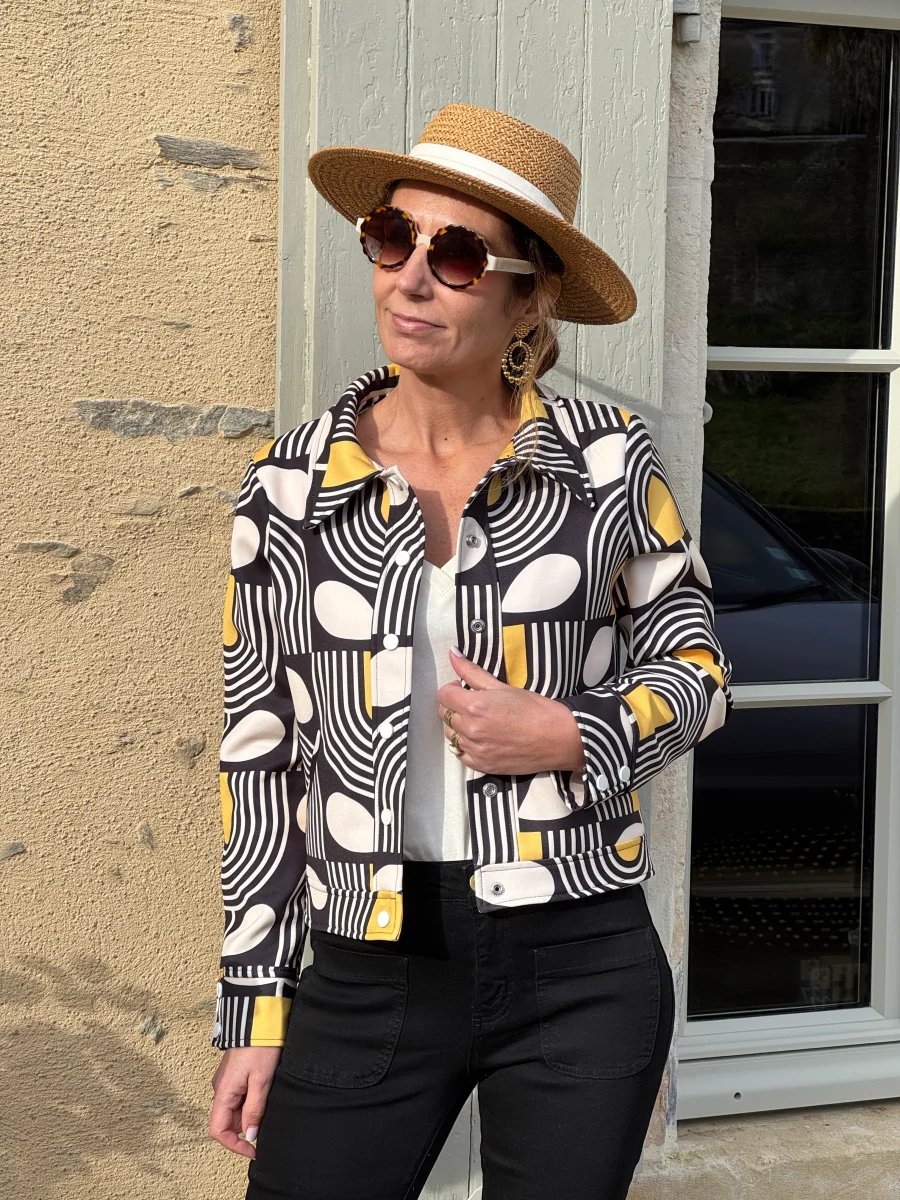 Veste SEVENTIES n°182 moutarde Hippocampe – Image 4