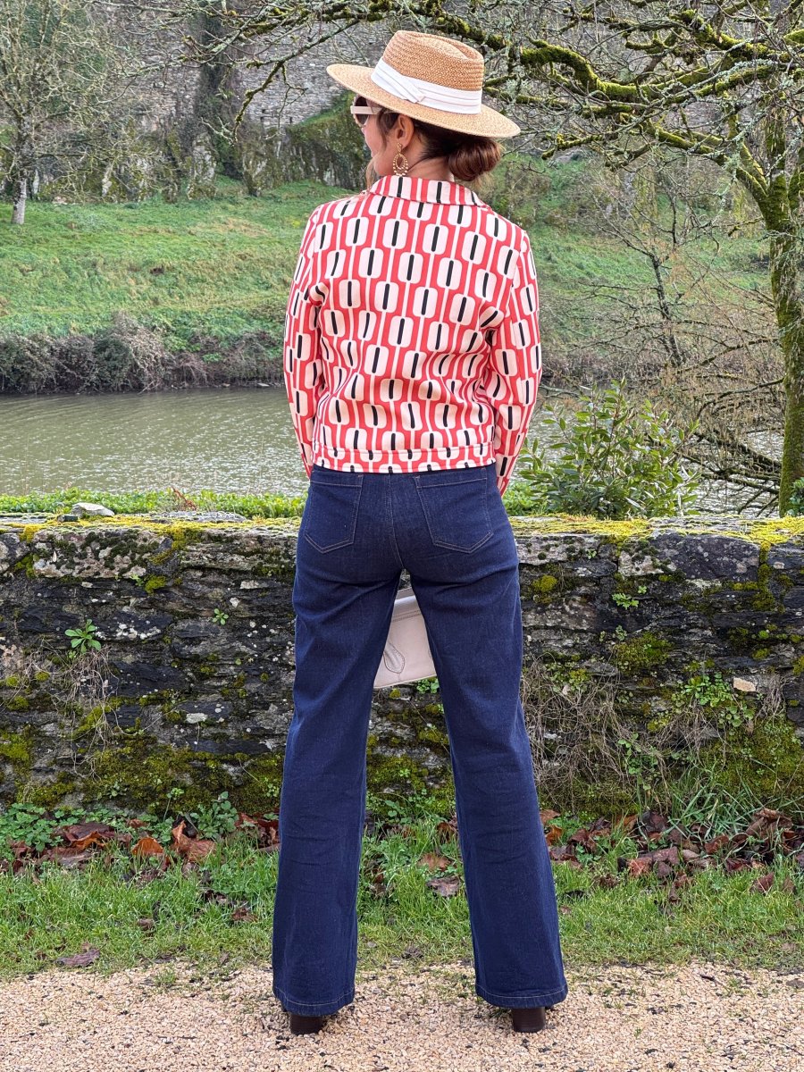 Veste SEVENTIES n°184 orange Hippocampe – Image 7