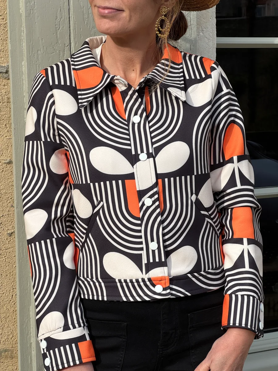 Veste SEVENTIES n°182 orange Hippocampe – Image 3