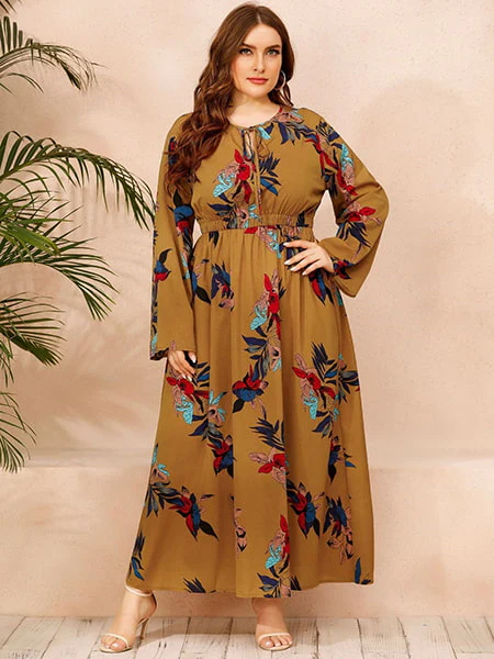 Robe maxi fleurie grande taille – Image 3