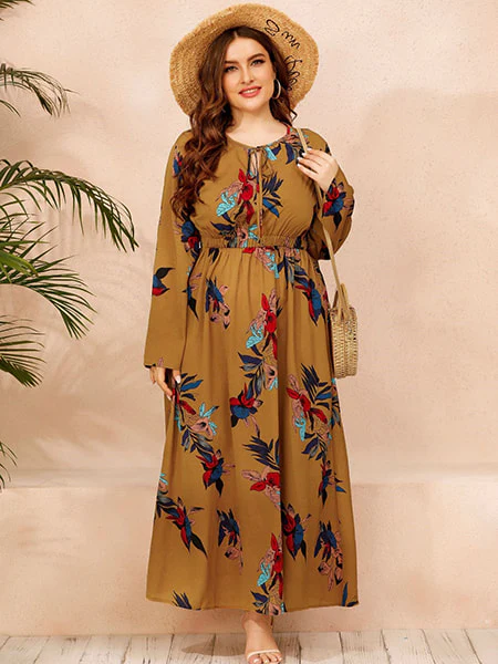 Robe maxi fleurie grande taille – Image 4