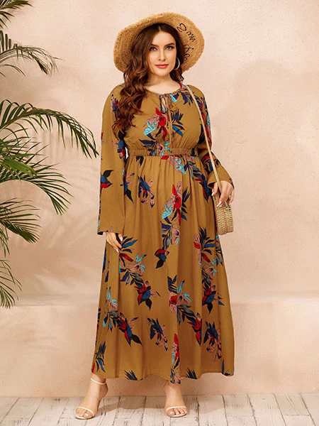 Robe maxi fleurie grande taille – Image 5