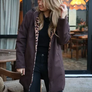 Parka longue réversible