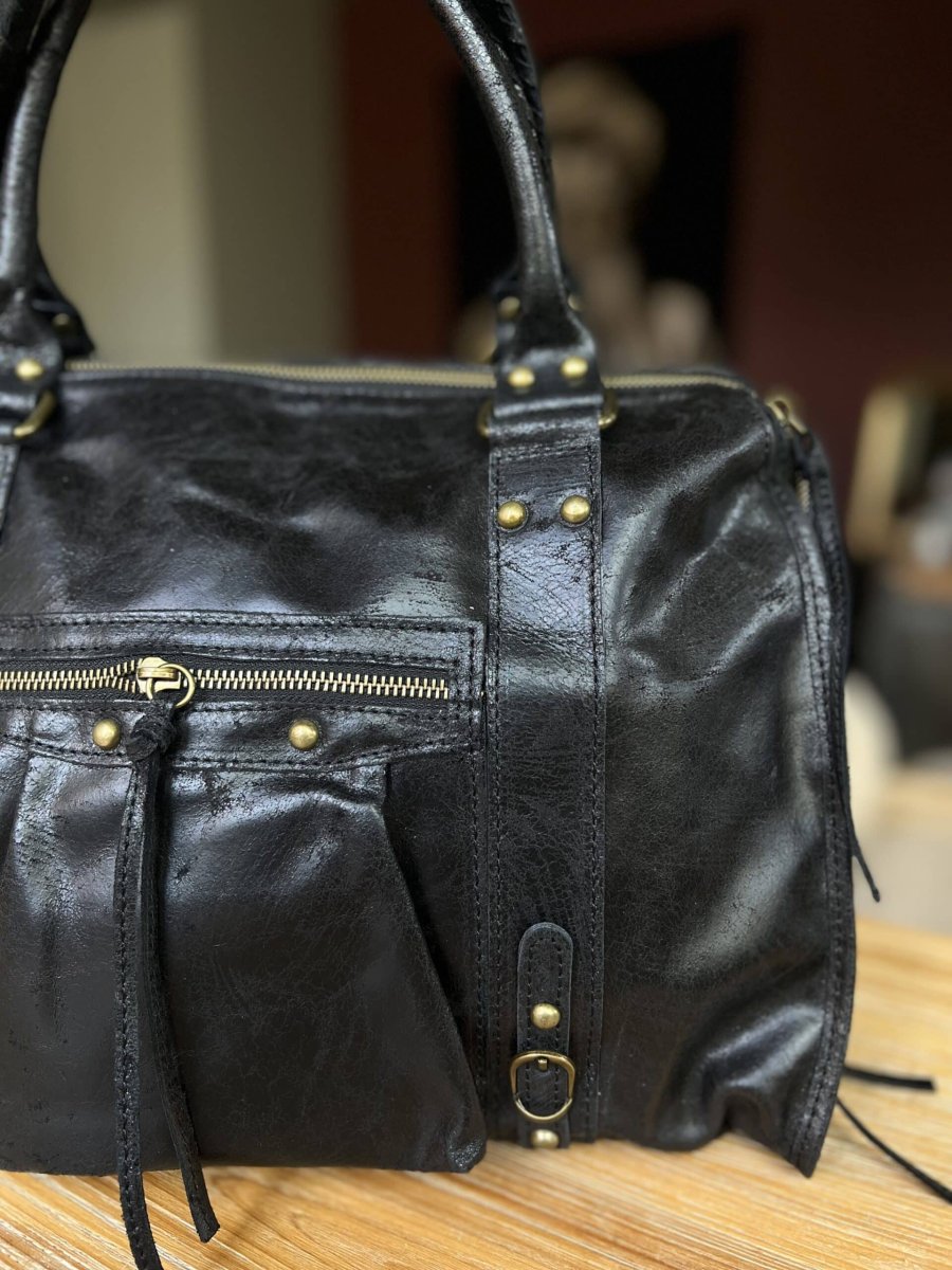 Grand sac MIA noir usé – Image 3