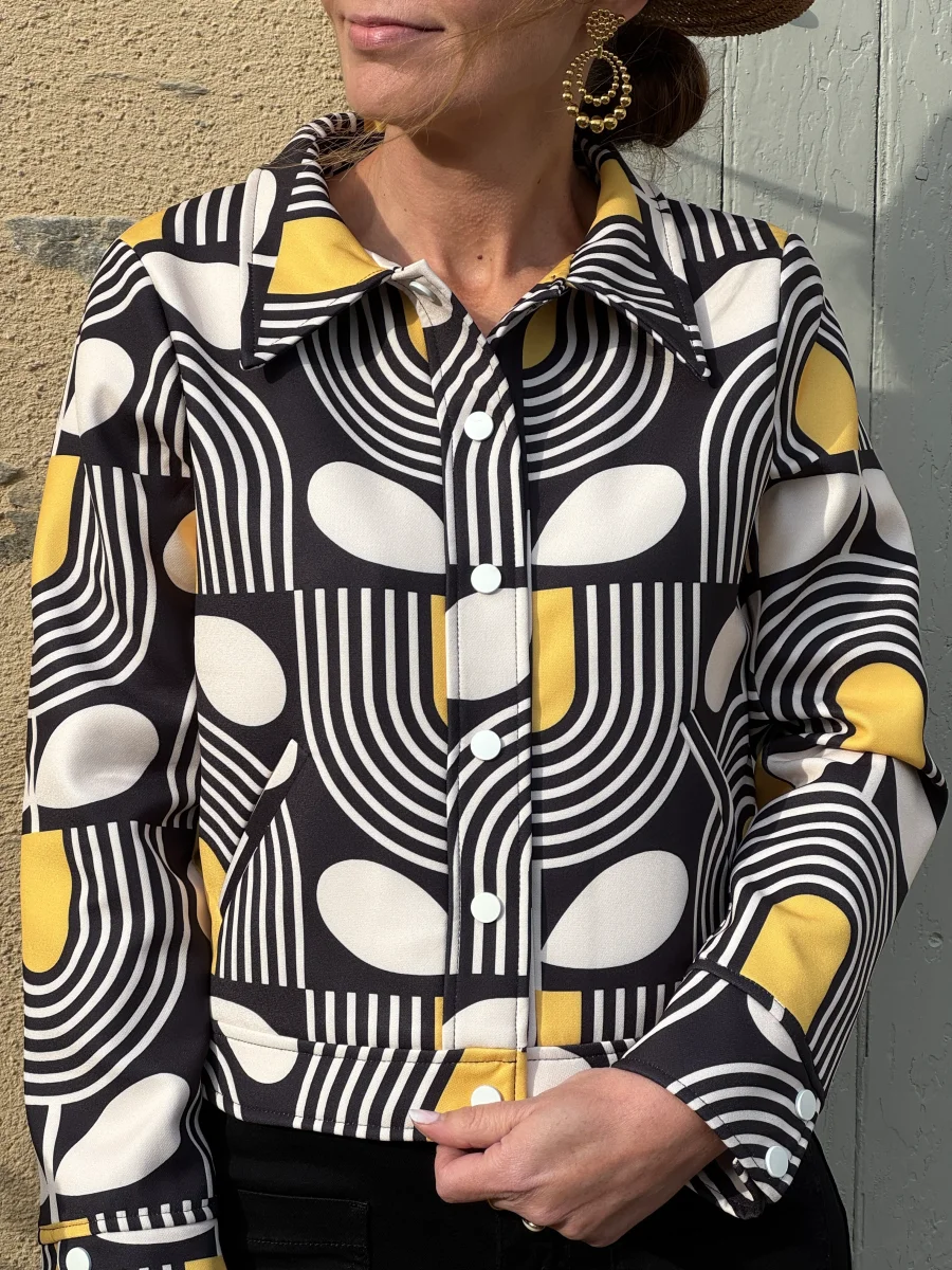 Veste SEVENTIES n°182 moutarde Hippocampe – Image 5