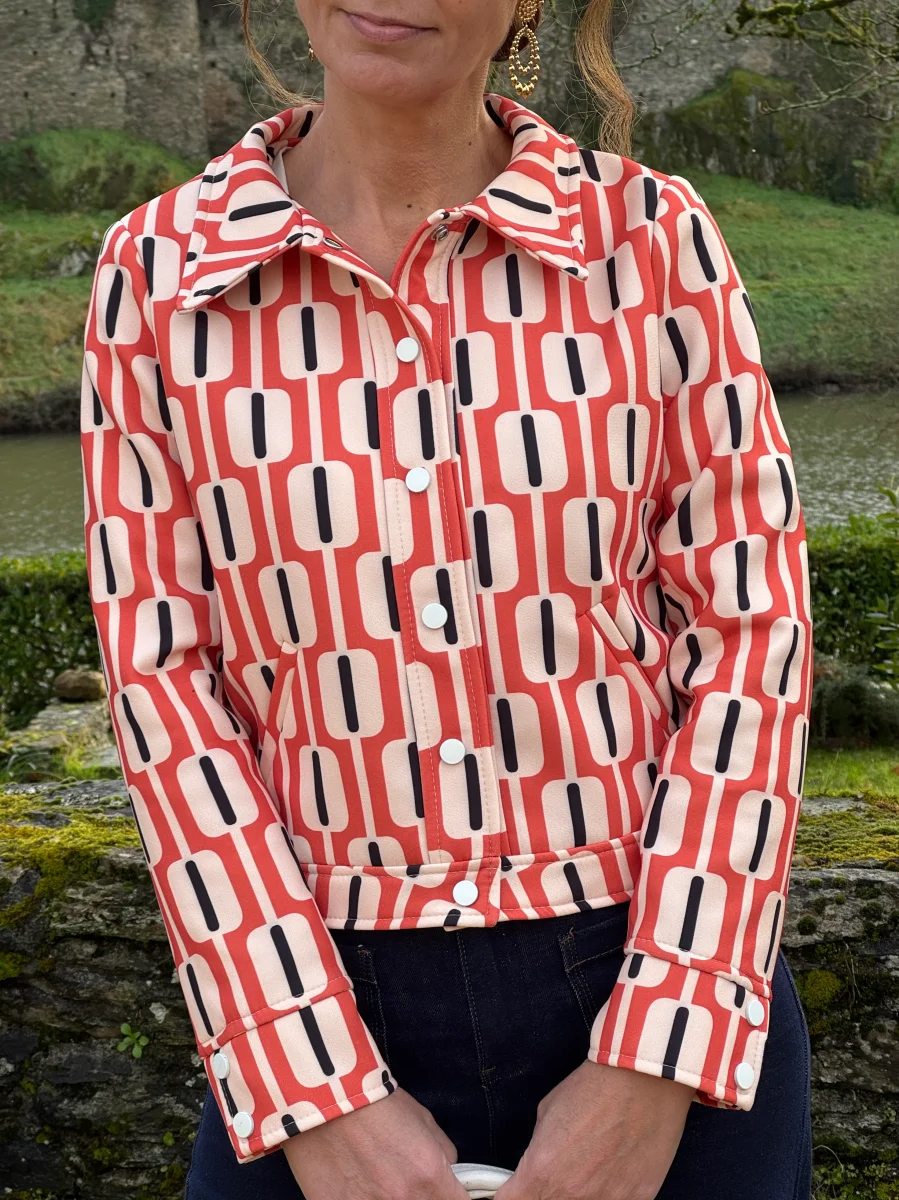 Veste SEVENTIES n°184 orange Hippocampe – Image 6