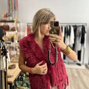 Fourrure synthétique rose