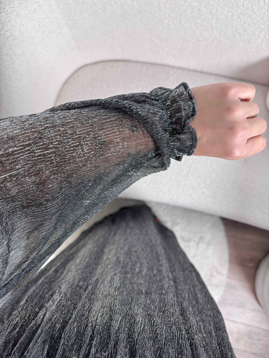 ROBE LONGUE IRISÉE ARGENTÉ – Image 9