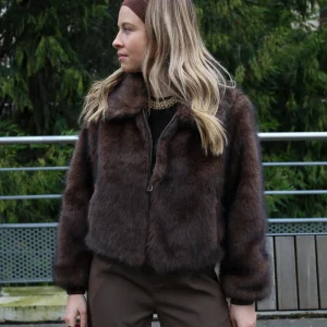 Fourrure "MINA" chocolat