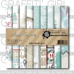 Bloc Papiers 15×15 Noël givré