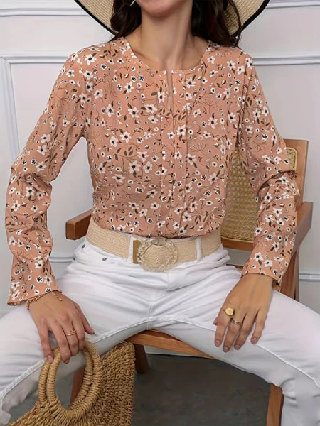 Blouse chemisier fleurie – Image 3