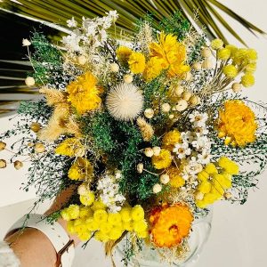 BOUQUET DE FLEURS Séchées BOHEME Jaune