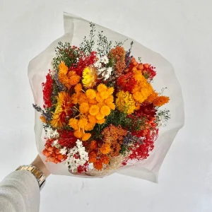 BOUQUET DE FLEURS Séchées BOHEME Orange