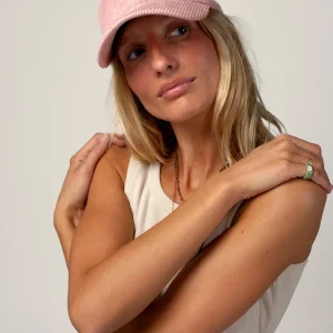 CASQUETTE CÔTELÉ ROSE