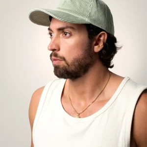 CASQUETTE CÔTELÉ VERT PASTEL