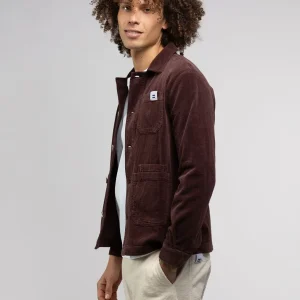 VESTE WORKER CÔTELÉ CHOCOLAT