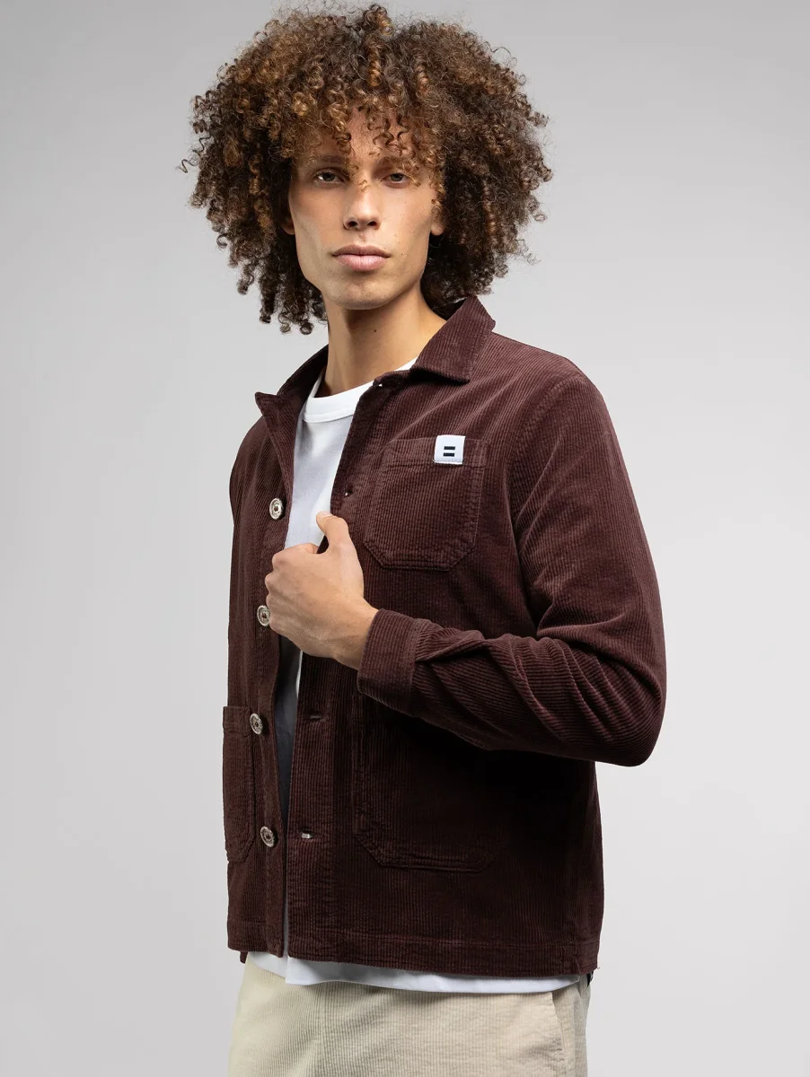 VESTE WORKER CÔTELÉ CHOCOLAT – Image 5