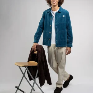 VESTE WORKER CÔTELÉ PÉTROLE