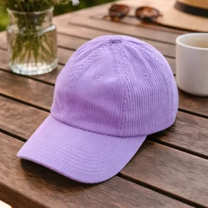 CASQUETTE CÔTELÉ LILA