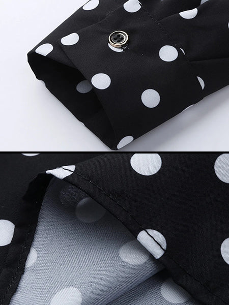 Chemise noire à pois blanc – Image 5