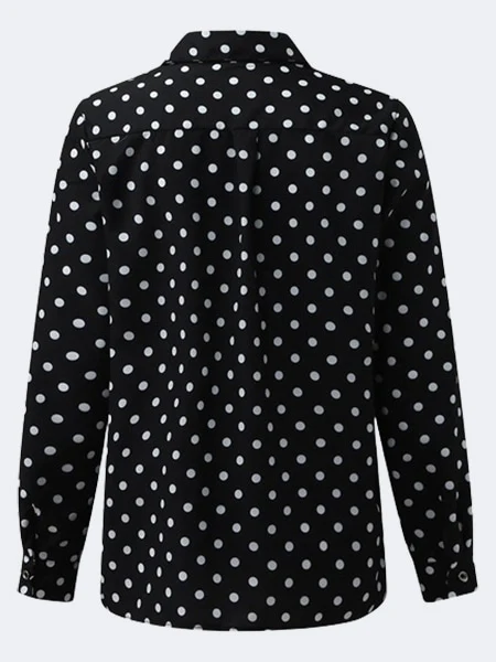 Chemise noire à pois blanc – Image 4