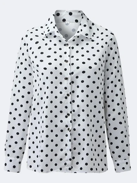 Chemise blanche pois noir – Image 5