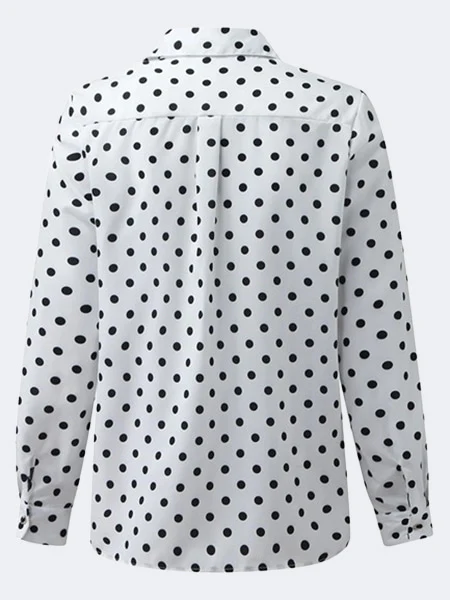 Chemise blanche pois noir – Image 4