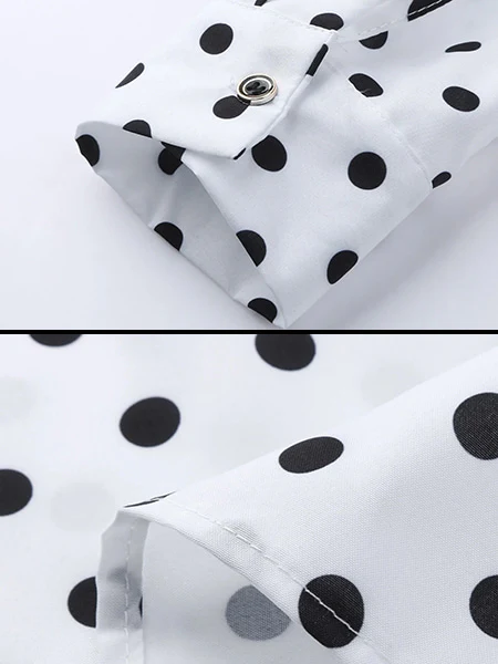 Chemise blanche pois noir – Image 3