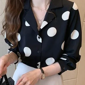 Chemise à gros pois
