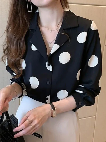 Chemise à gros pois