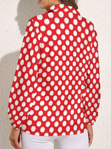 Chemise rouge à pois blanc – Image 3