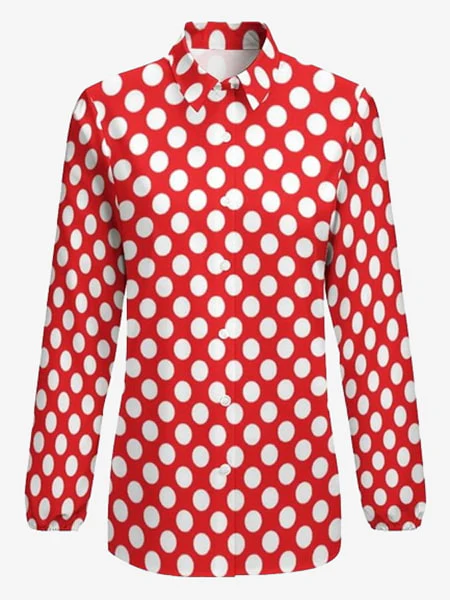 Chemise rouge à pois blanc – Image 4