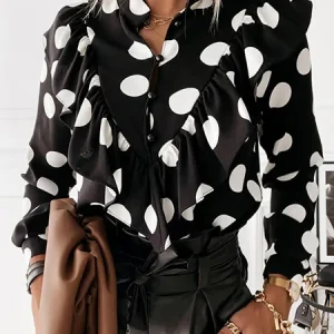 Chemisier à gros pois