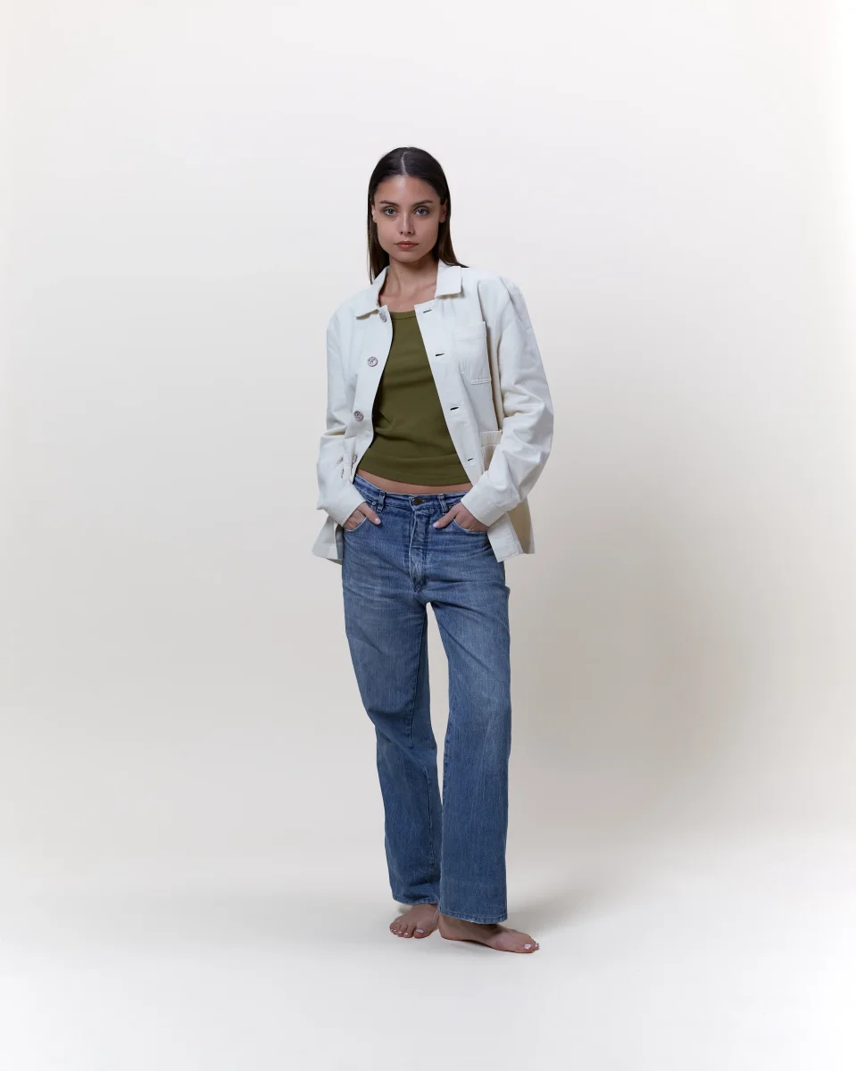 VESTE WORKER TOILE ECRU – Image 6