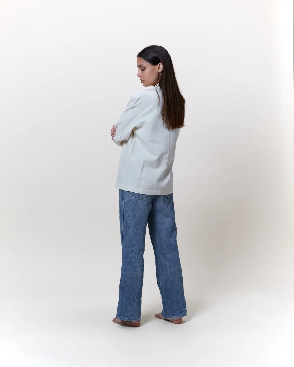 VESTE WORKER TOILE ECRU – Image 4