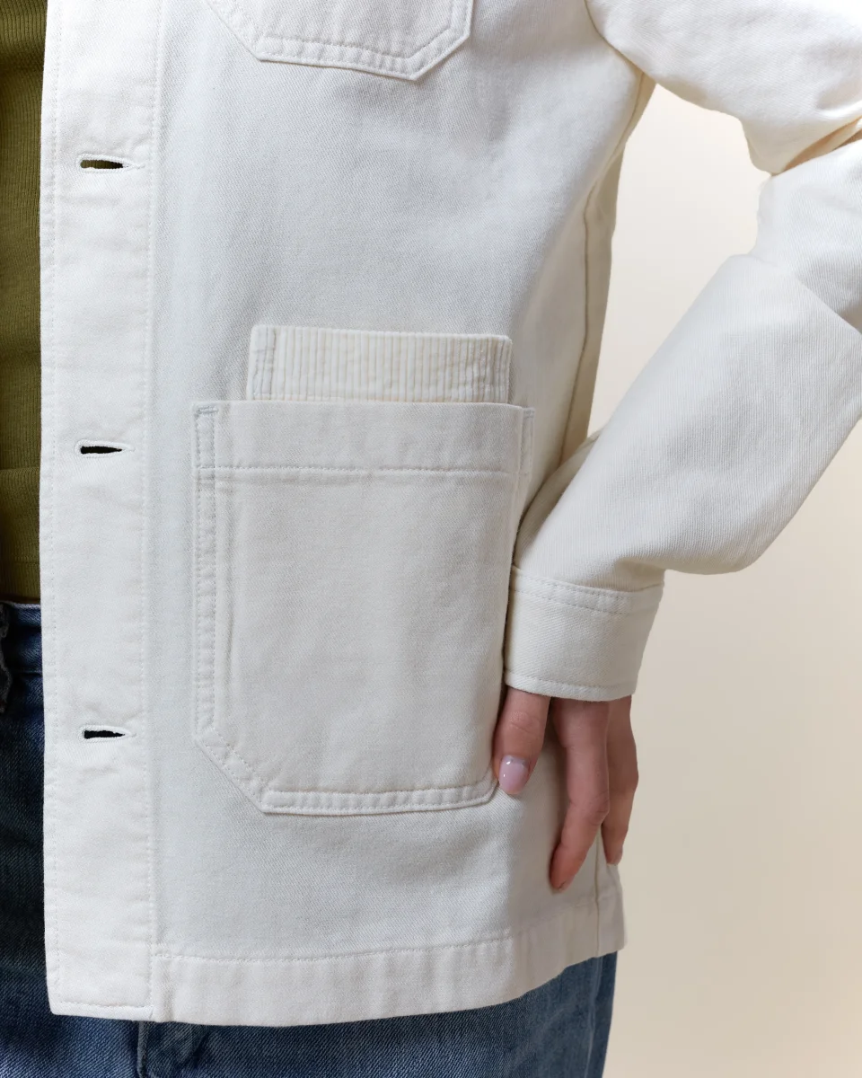 VESTE WORKER TOILE ECRU – Image 8