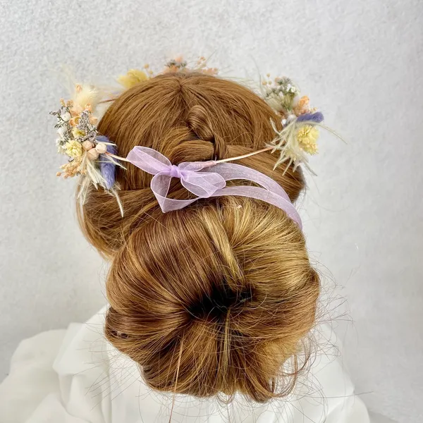 Couronne Bohème Palm nuances abricot milka - Accessoire mariage – Image 4